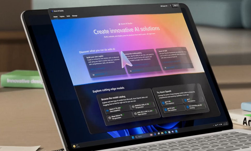 Giao diện Azure AI Studio để xây dựng các giải pháp AI sáng tạo.